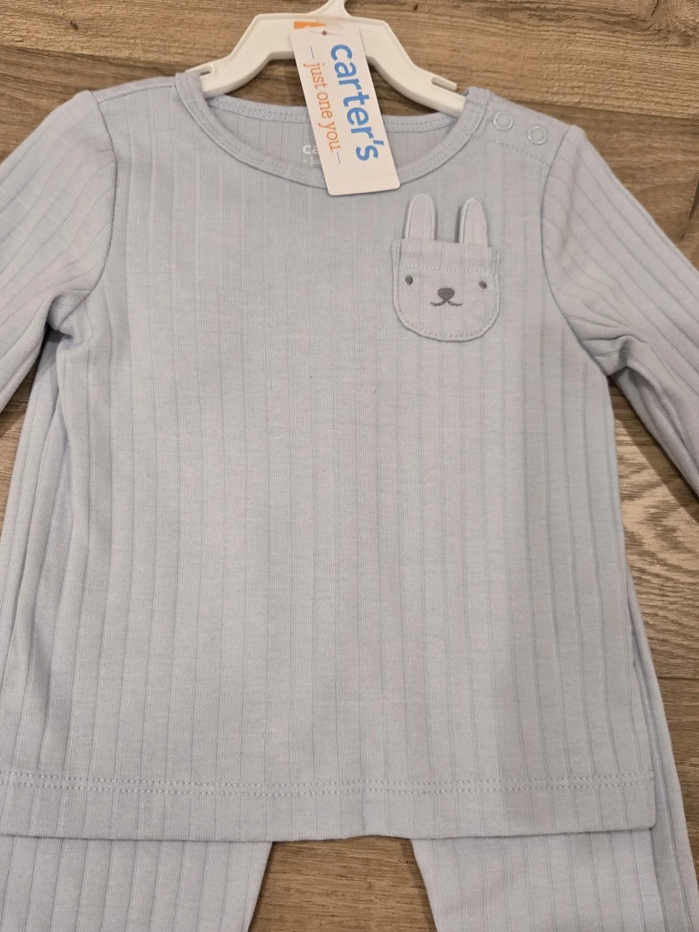 NWT Carter’s Bunny Pocket Blue Baby Boy Lounge Outfit Set Multi-sizes 3M & 9M